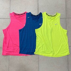 NIKER MILER TANKS - three colours for $45! (pink, blue, yellow LARGE)